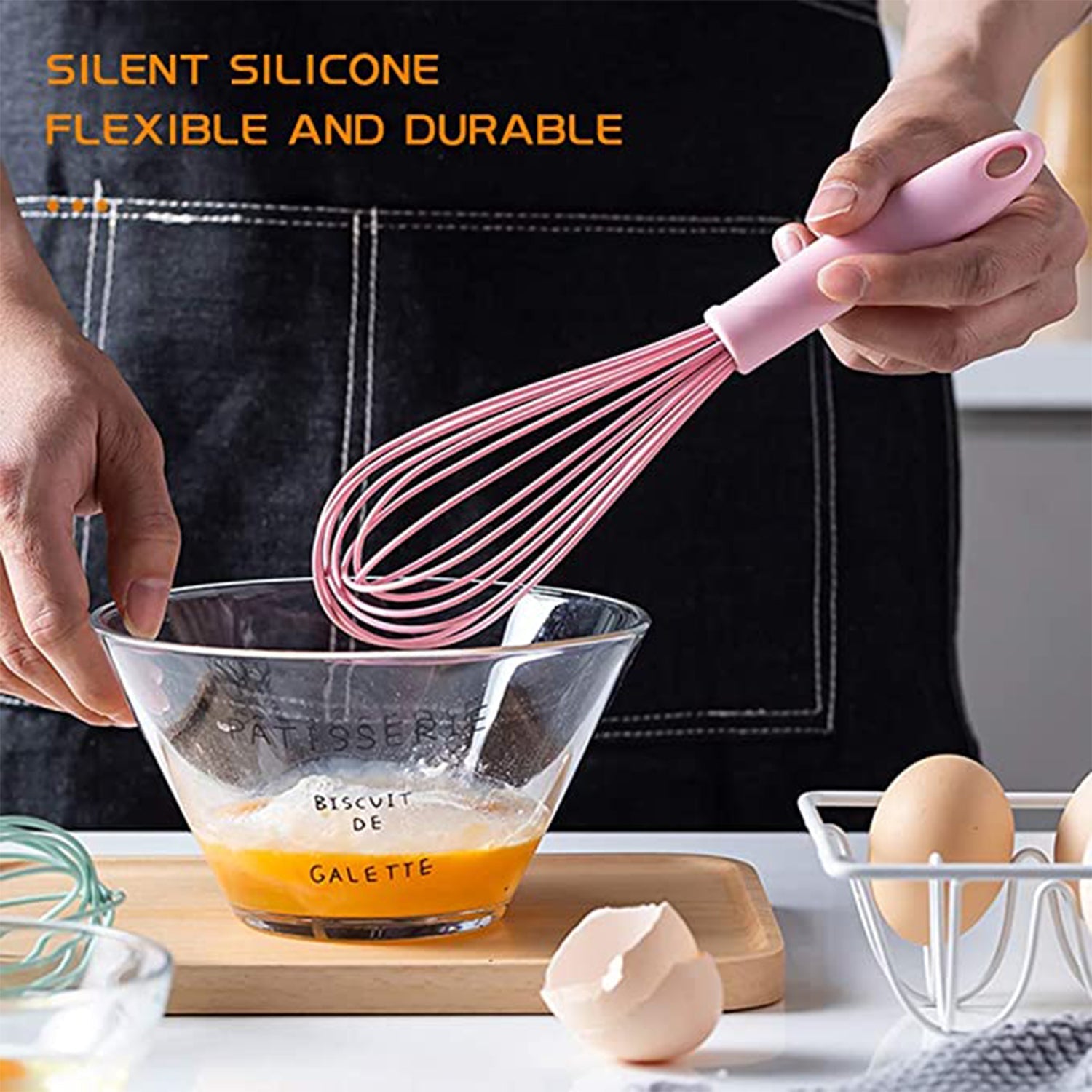 2930 Manual Whisk Mixer Silicone Whisk, Cream Whisk, Flour Mixer, Rotary Egg Mixer, Kitchen Baking Tool. DeoDap 2930 Manual Whisk Mixer Silicone Whisk, Cream Whisk, Flour Mixer, Rotary Egg Mixer, Kitchen Baking Tool. DeoDap